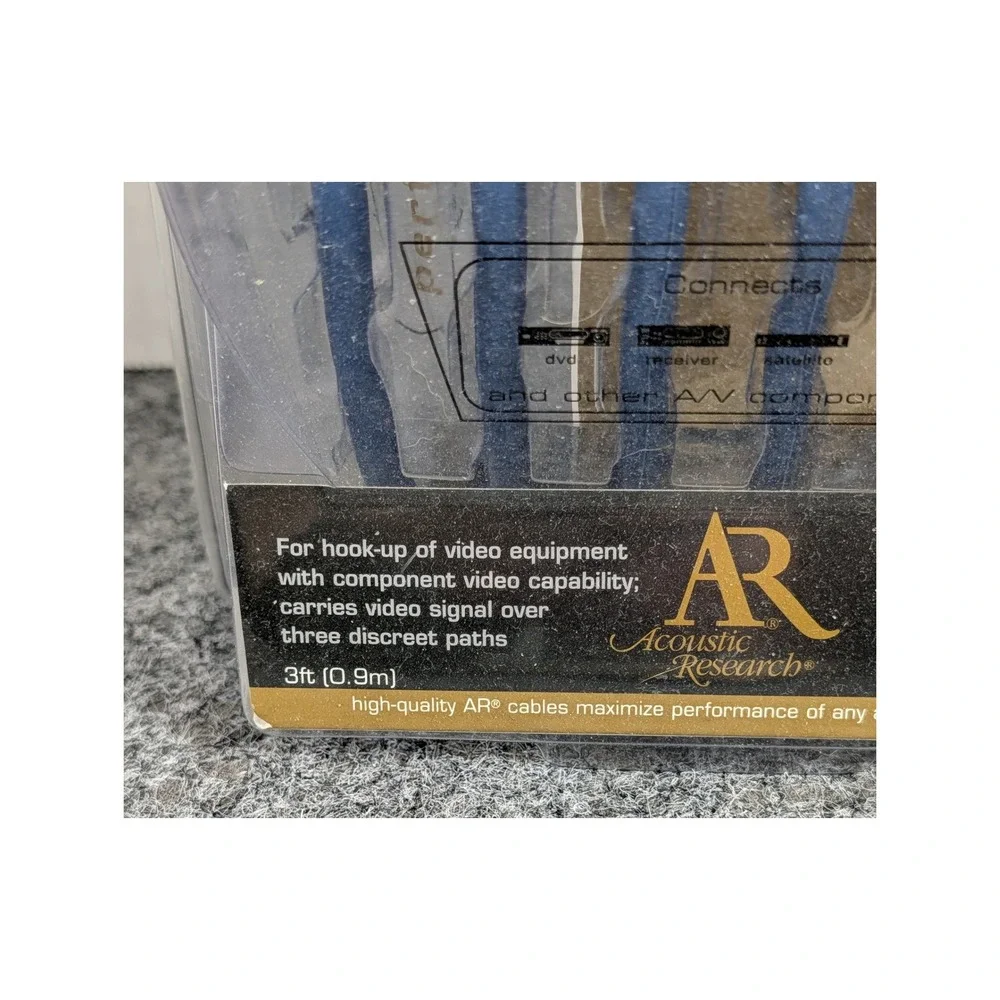 Acoustic Research AP090 Performance Series 3ft Component Video Cable Gold RCA